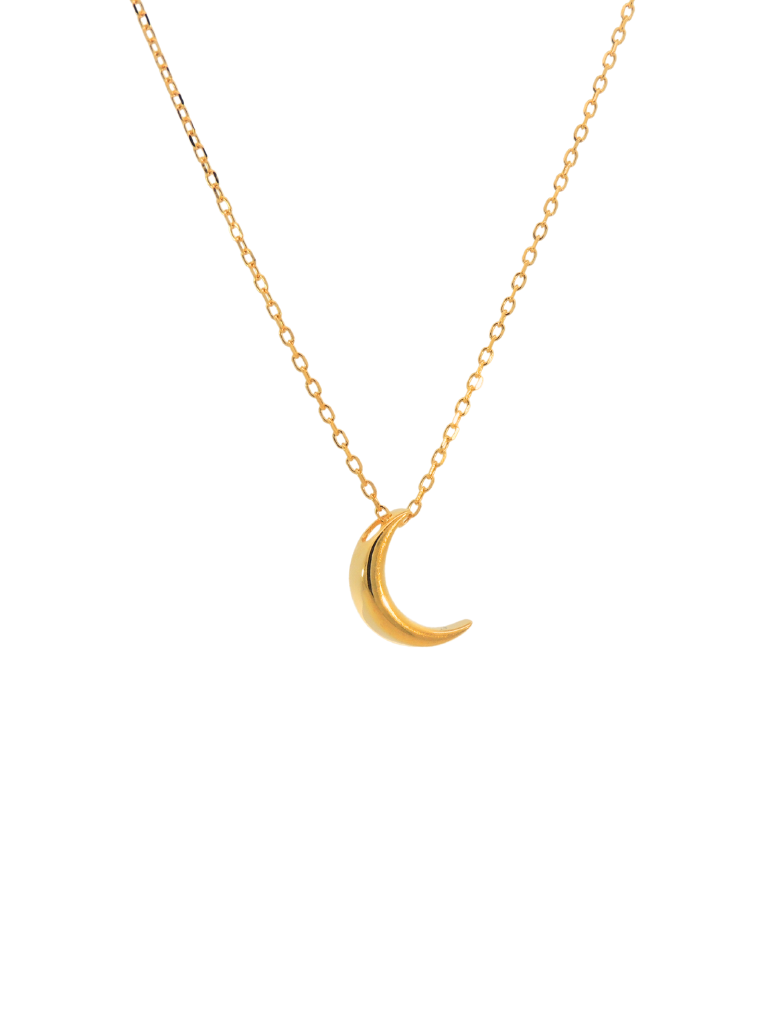 Collar Con Luna Delgada