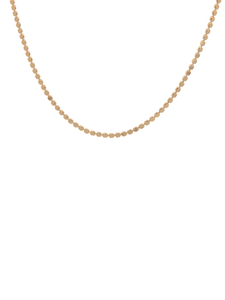 Collar Dorado Mini Bolitas Planchadas