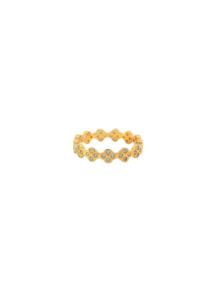 Anillo Rombos con Zirconias