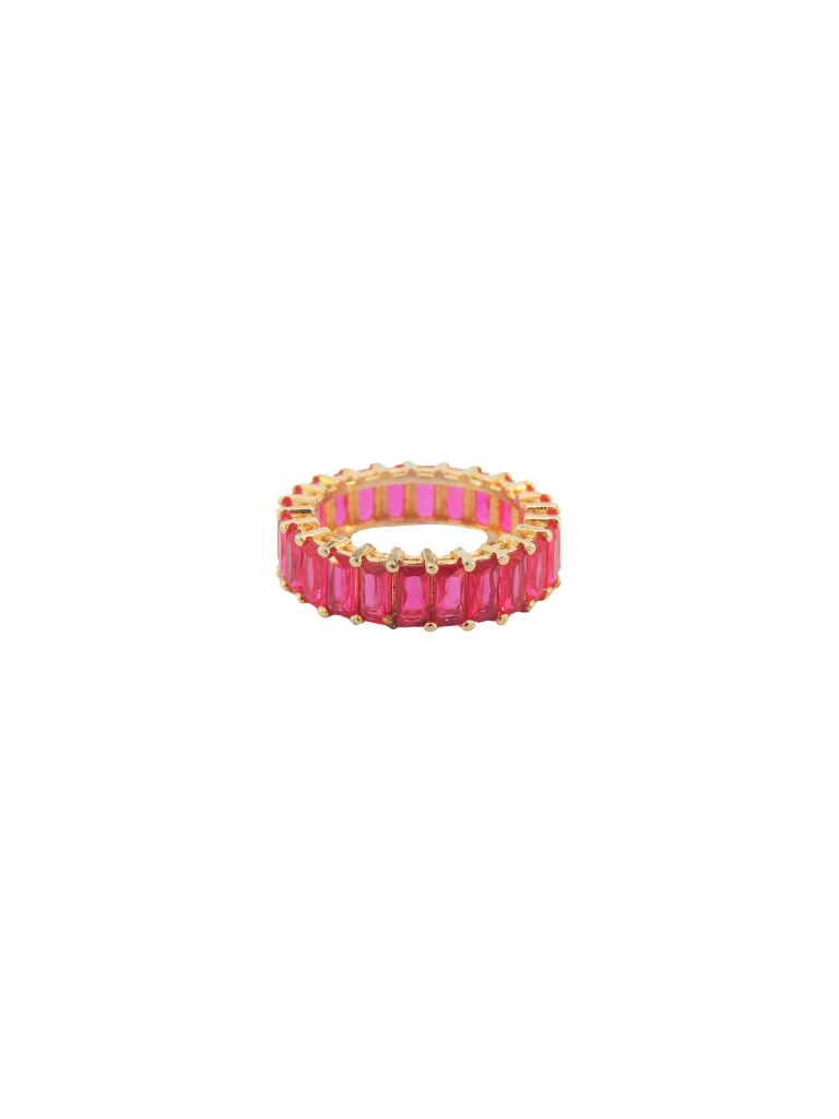 Anillo Baguettes Rosa