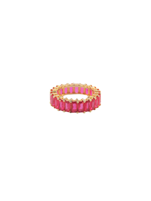 Anillo Baguettes Rosa