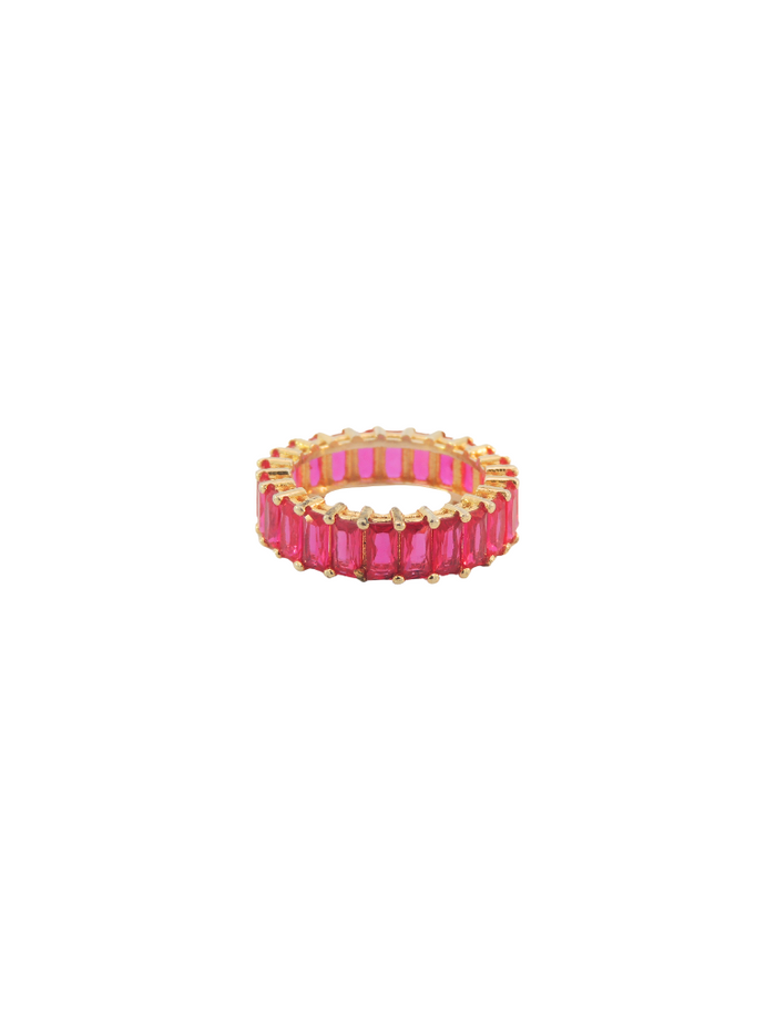 Anillo Baguettes Rosa