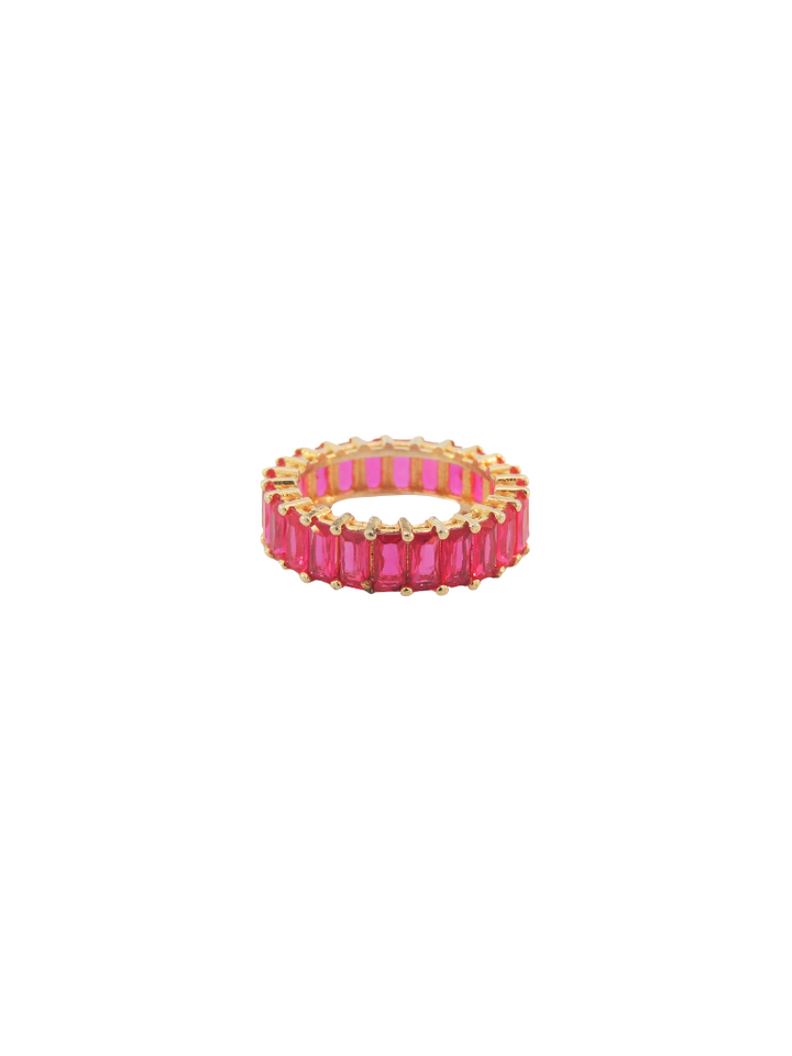Anillo Baguettes Rosa