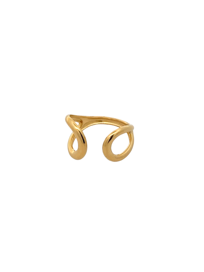 Anillo Abierto Doble Circulo