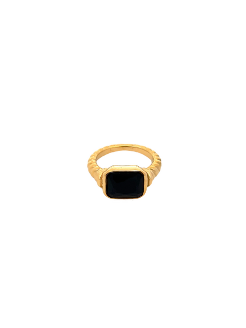 Anillo Con Piedra Rectangular