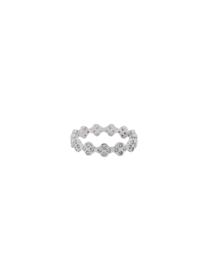 Anillo Rombos con Zirconias