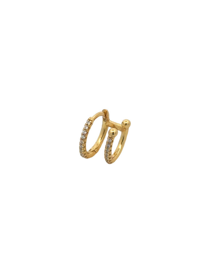 Arracada Zirconias con Earcuff