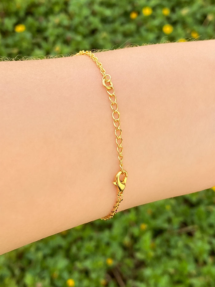 Pulsera Trenzada Delgada Dorada