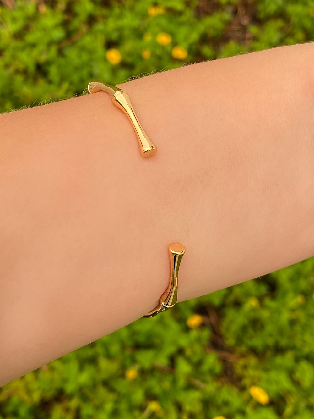 Brazalete Dorado Bambú