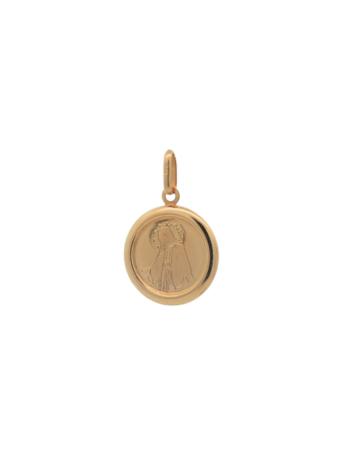 Dije Medalla Virgen Oro 14k