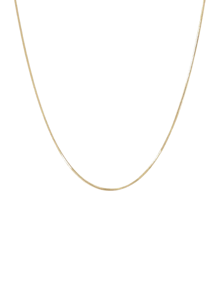 Collar Dorado Delgado Liso Oro 14k