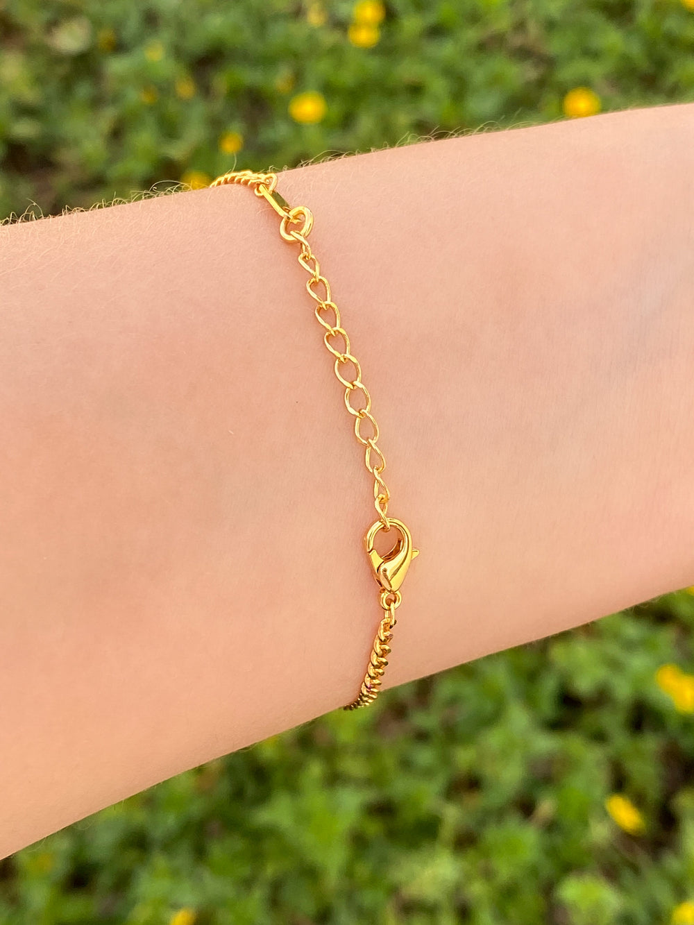 Pulsera Cadena 3 mm Con inicial y San Benito