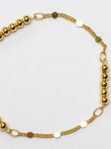 Collar Cadena Dorada con Bolitas