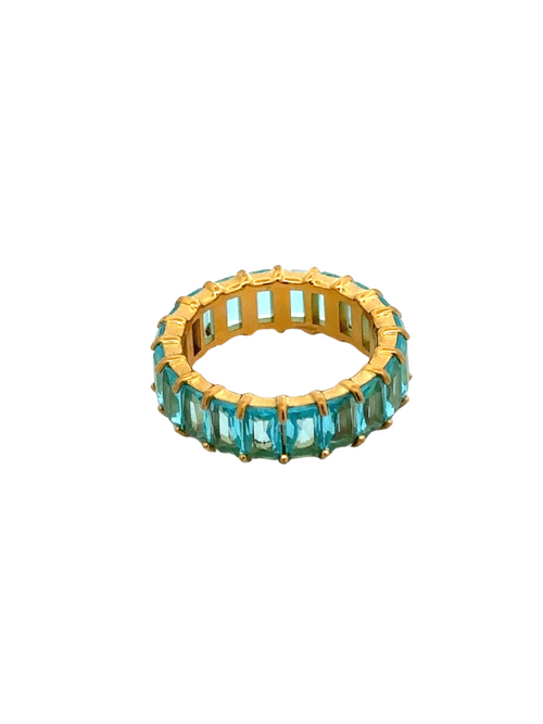 Anillo Baguettes De Colores