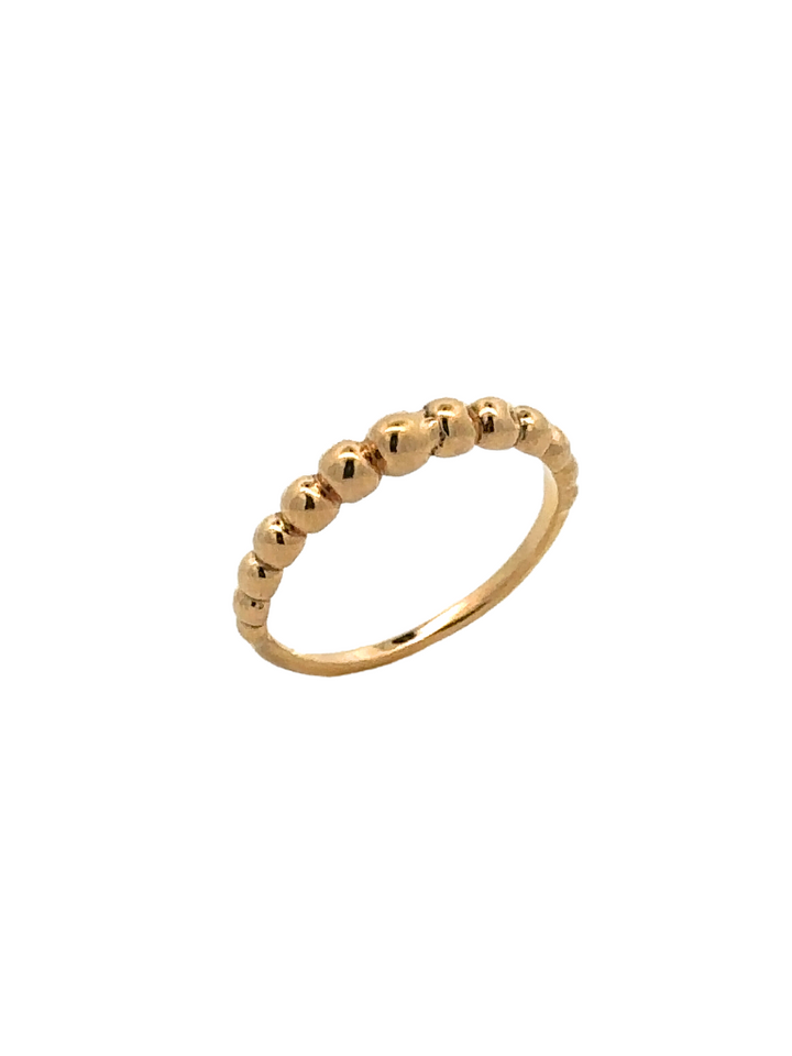 Anillo Bolitas Doradas