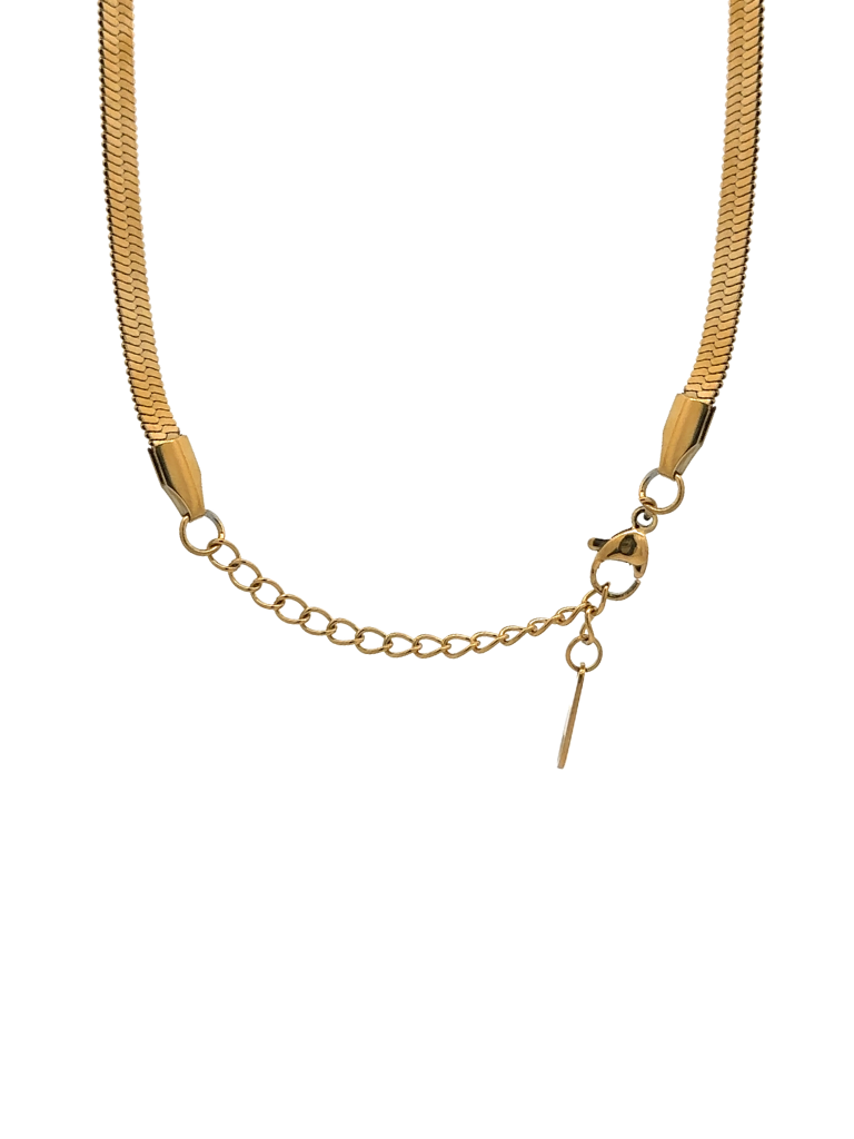 Collar Dorado Cadena Planchada 4 mm