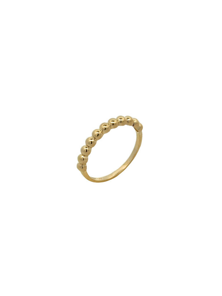 Anillo Bolitas Dorado Oro 10K