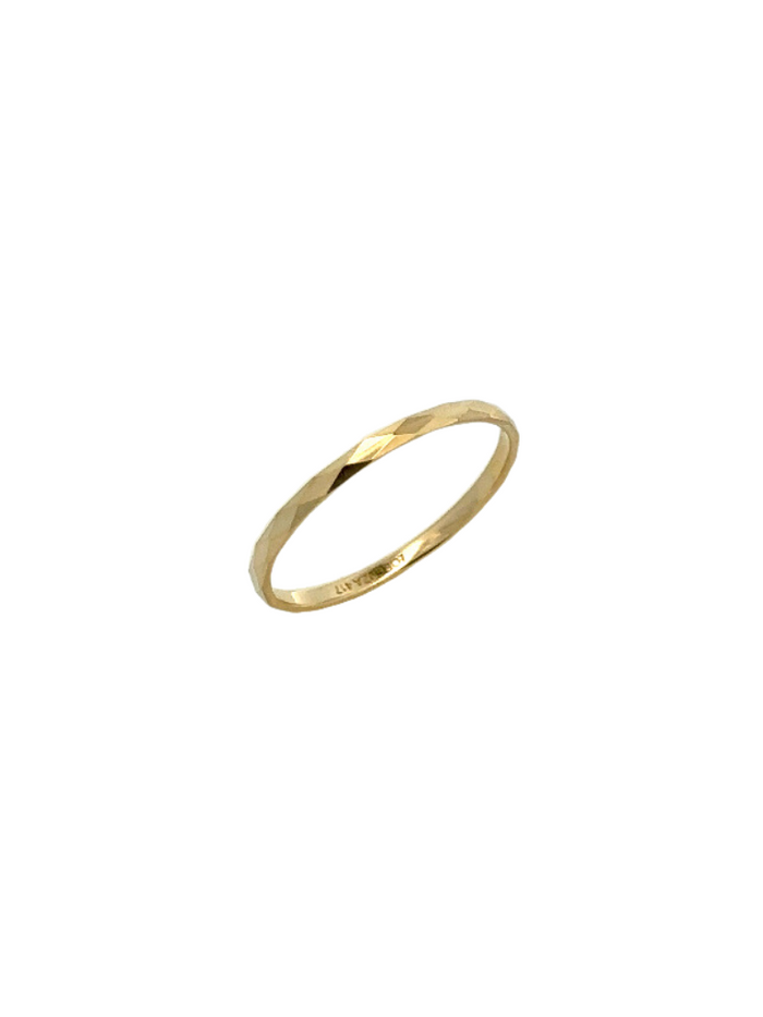 Anillo Mini Rombos Liso Oro 10K