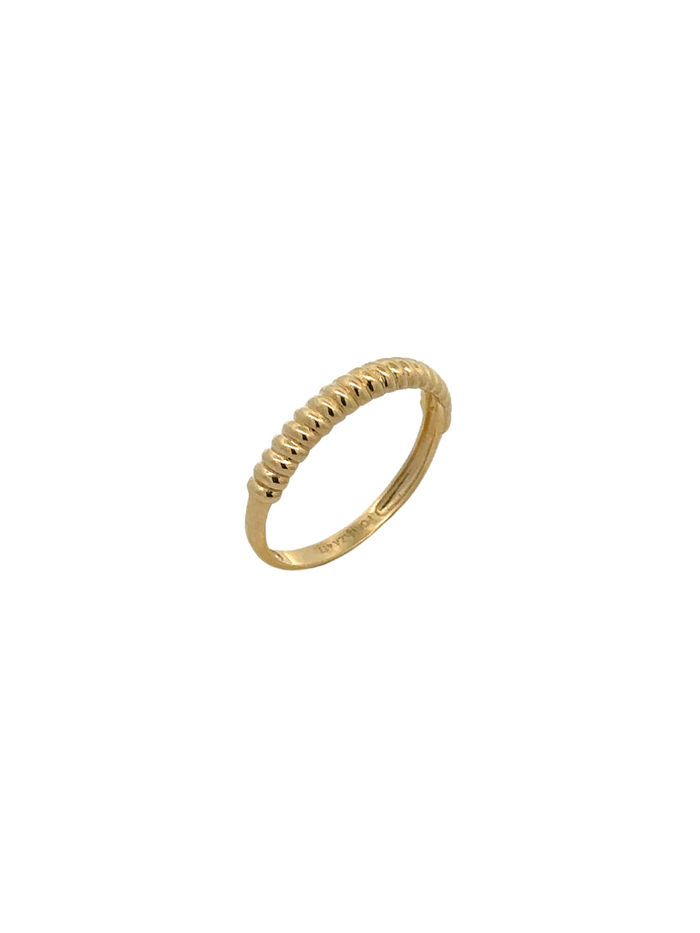 Anillo Con Lineas Dorado Oro 10K