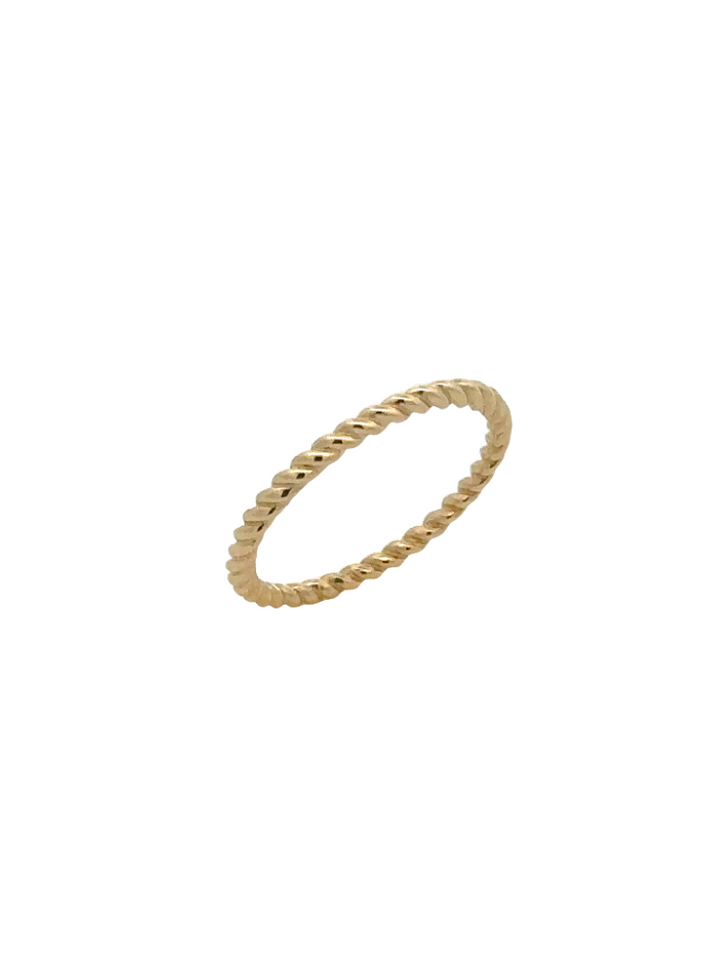 Anillo Trenzado Delgado Oro 10K