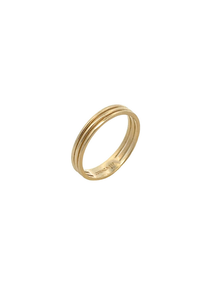 Anillo Triple Delgado Oro 10K