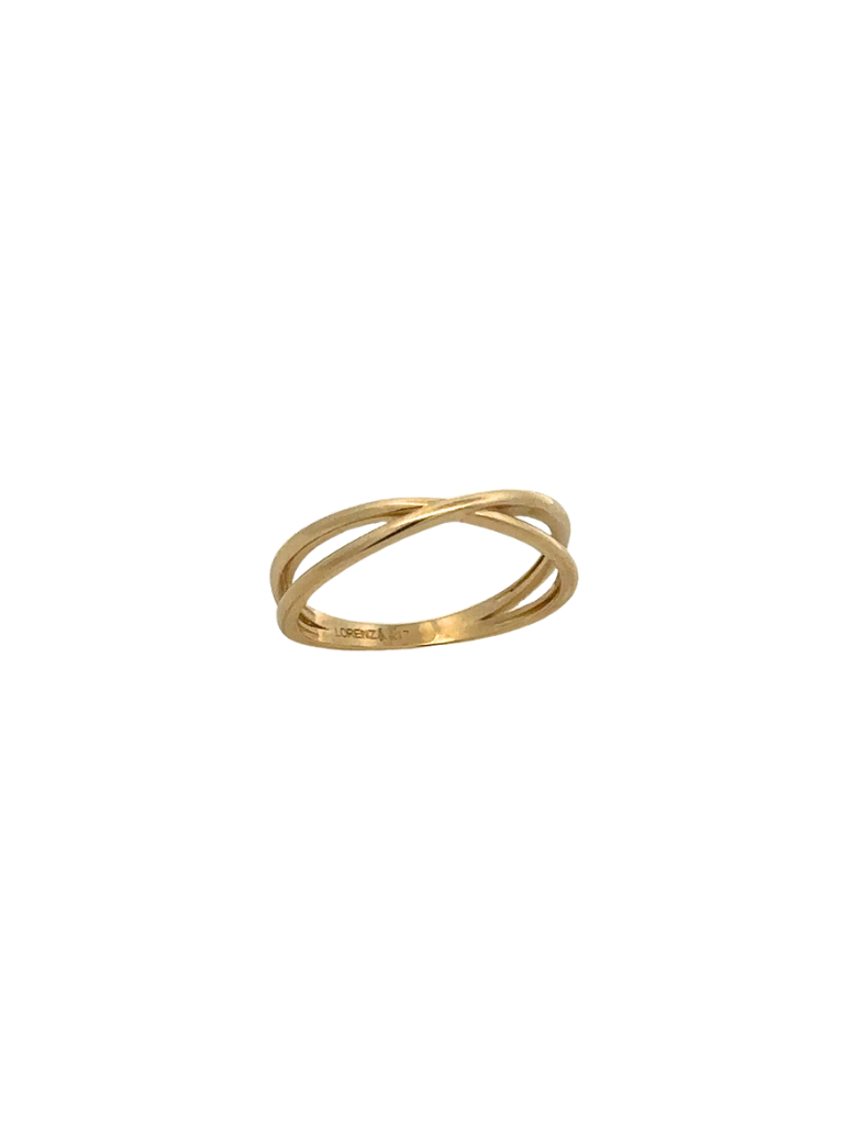 Anillo Cruzado Oro 10K