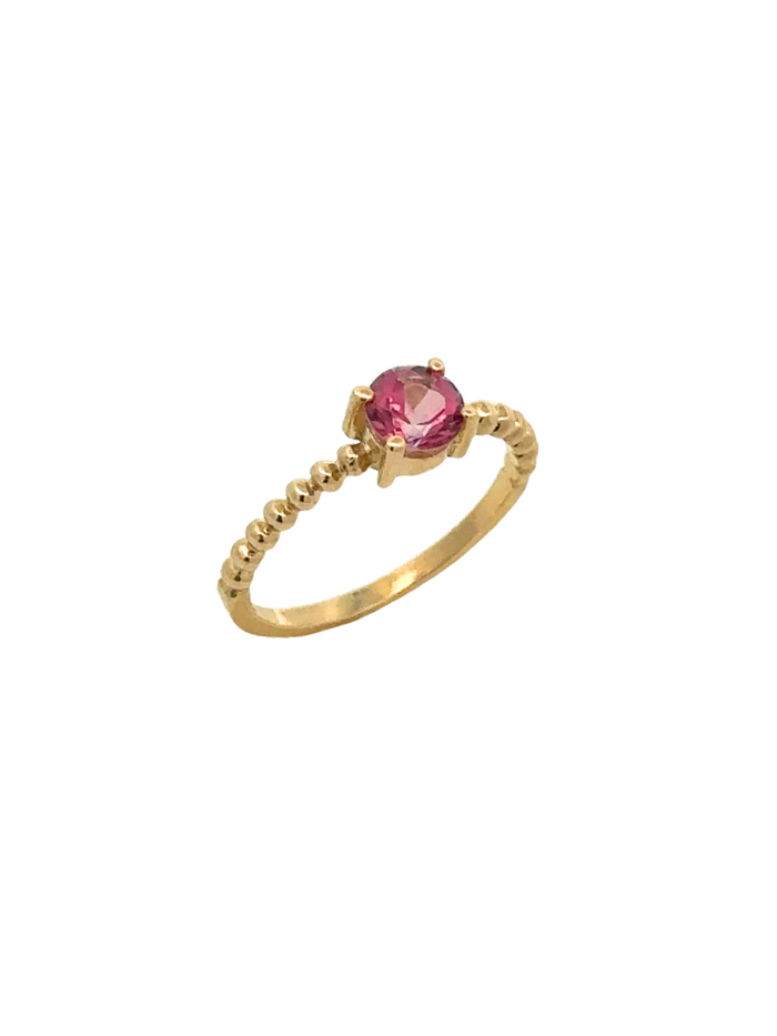 Anillo Topacio Rosa Oro 10K