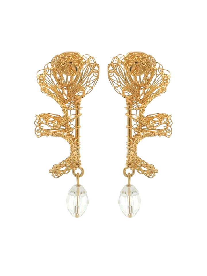 Par Aretes Dorados con Gota Peque√±os