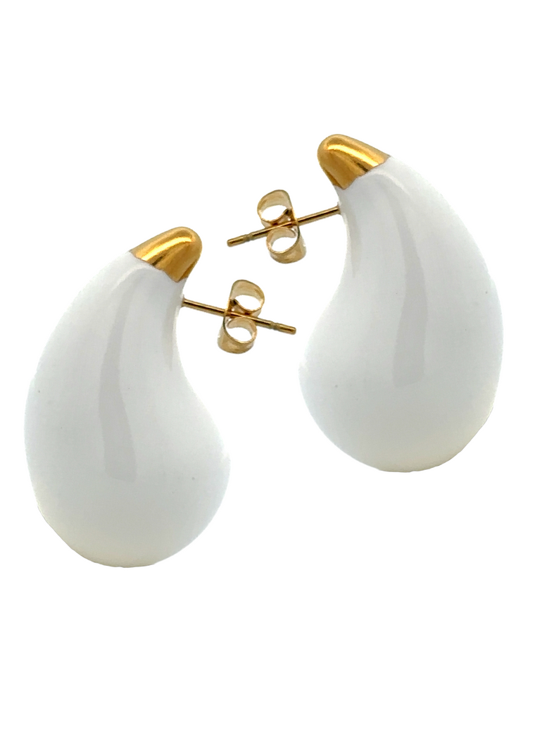 Par Arete Gota Blanca