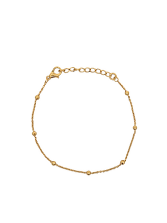 Pulseras Con Bolitas Doradas