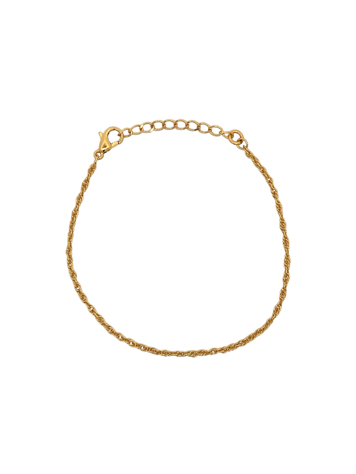 Pulsera Trenzada Delgada Dorada