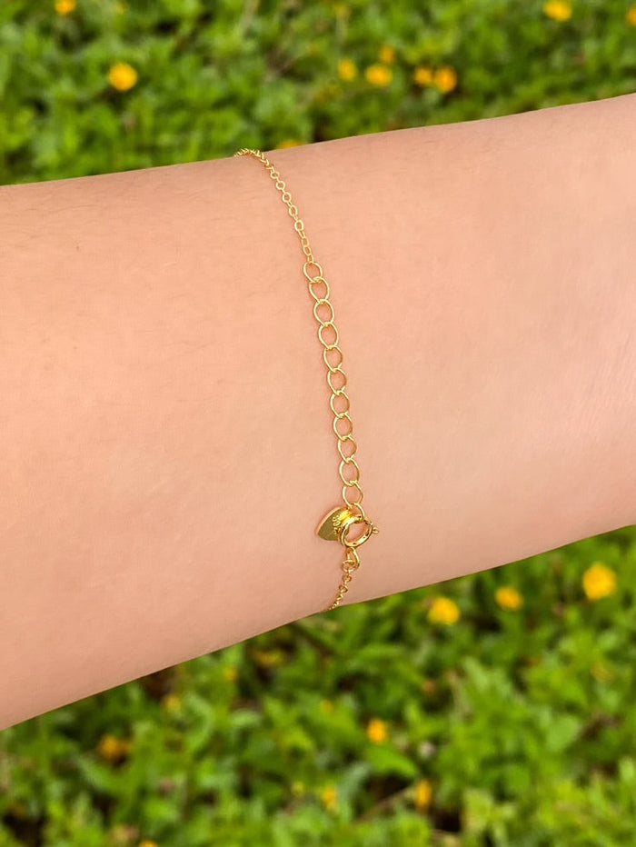 Pulsera Dorada Con Zirconia