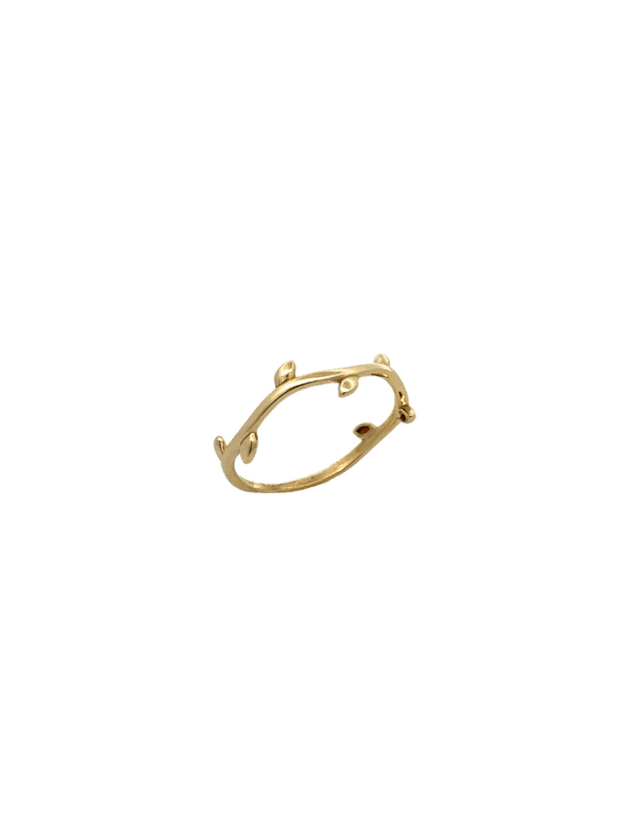 Anillo Con Hojas Oro 10K