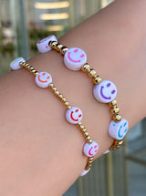 Pulsera Bolitas y Caritas Felices