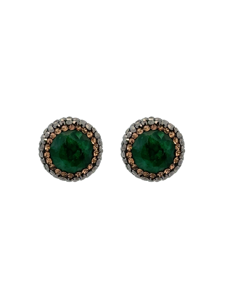 Par Mini Piedra Esmeralda