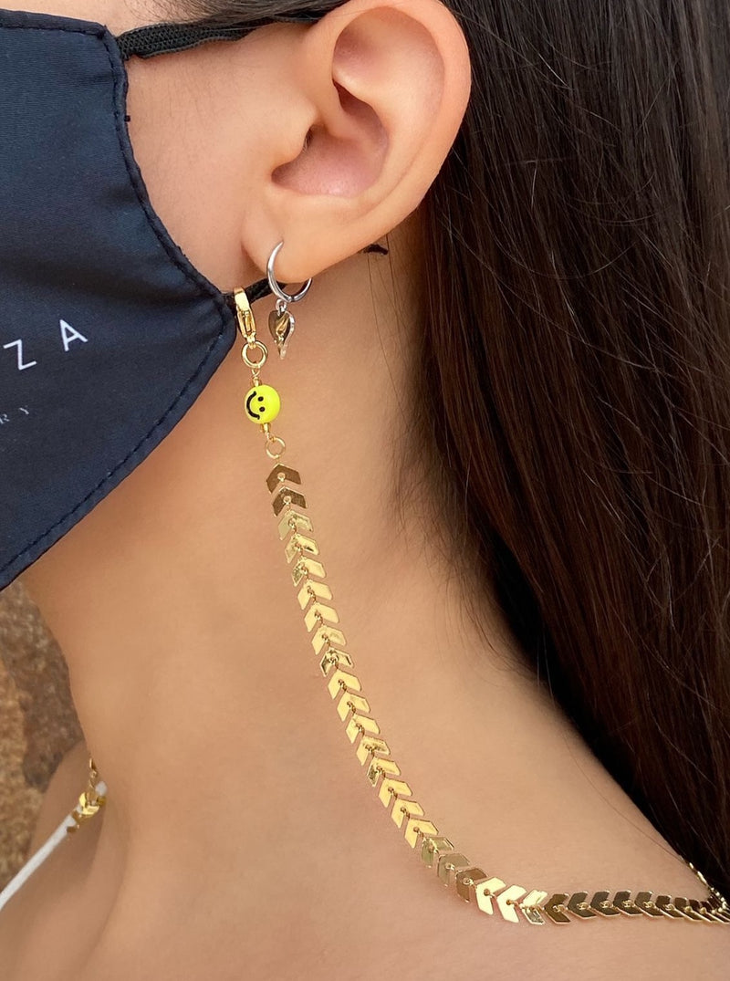 Cadena para Cubre Bocas Carita Feliz