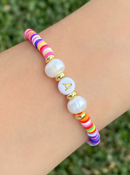 Pulsera Pucas Rainbow Inicial