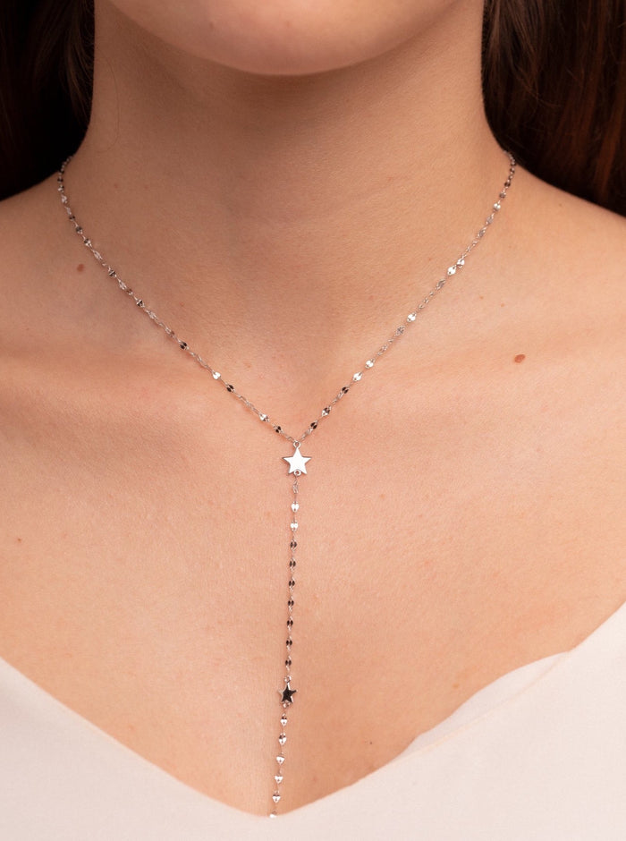 Collar Corbatin Largo Estrellas