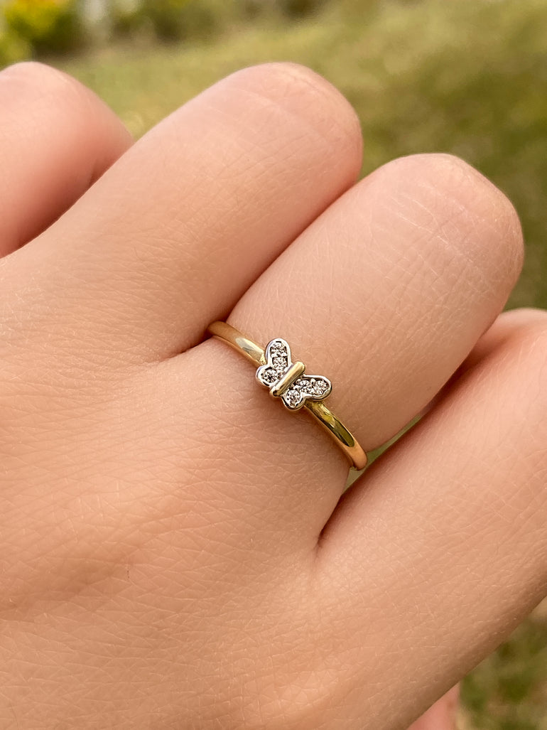 Anillo Mariposa Oro 10 K