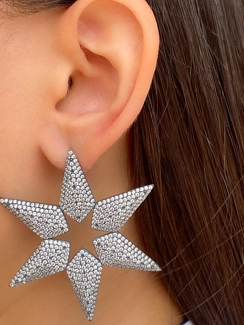 Par Arete Estrella Grande Negro