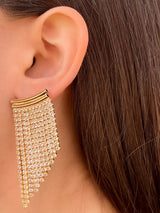 Par Aretes Tira de Zirconias