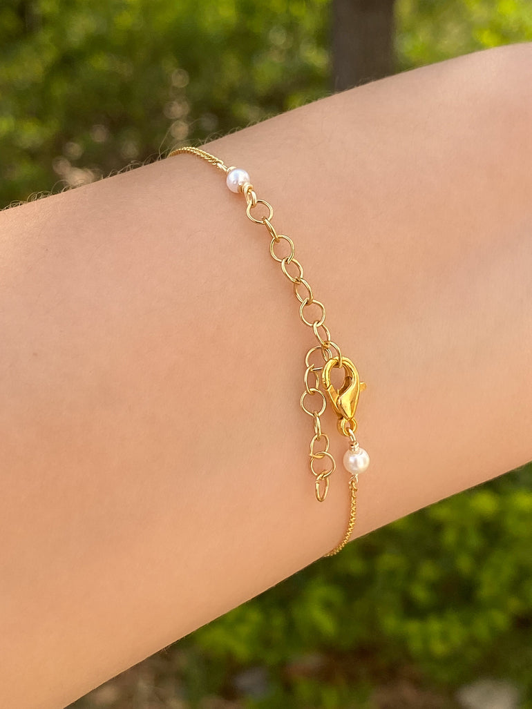 Pulsera Inicial con Perlita