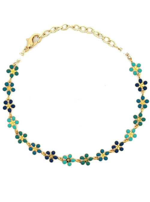 Pulsera Flores Azules