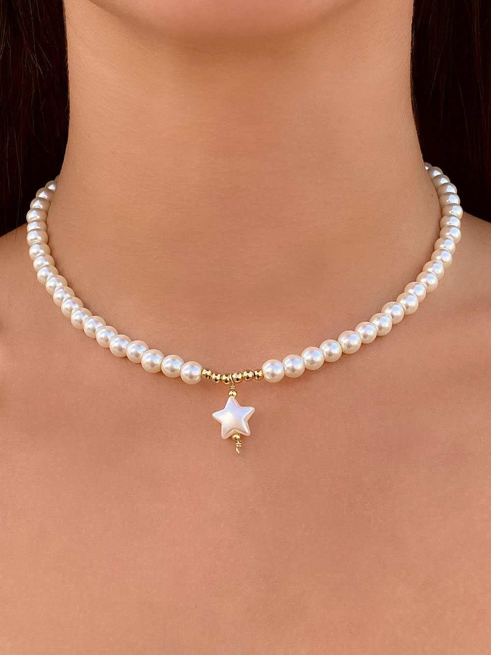 Choker Perlas con Estrella