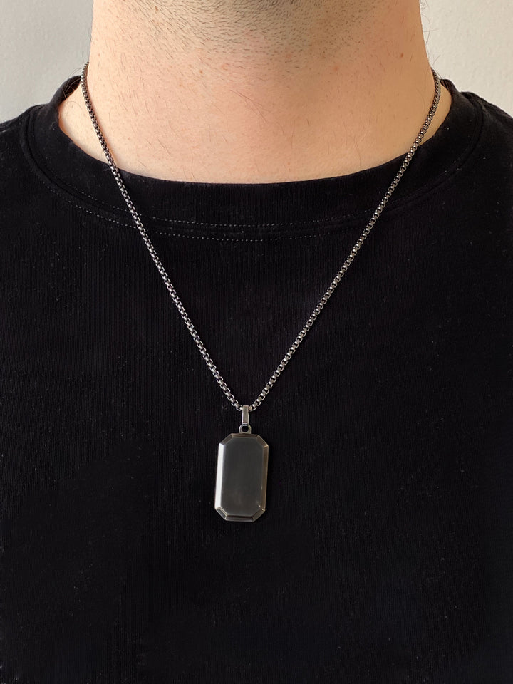 Cadena Dog Tag Octagono