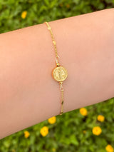 Pulsera Cadena Delgada con San Benito