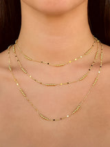 Collar Cadena Dorada con Bolitas