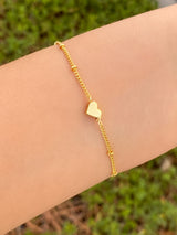 Pulsera Corazón Dorado