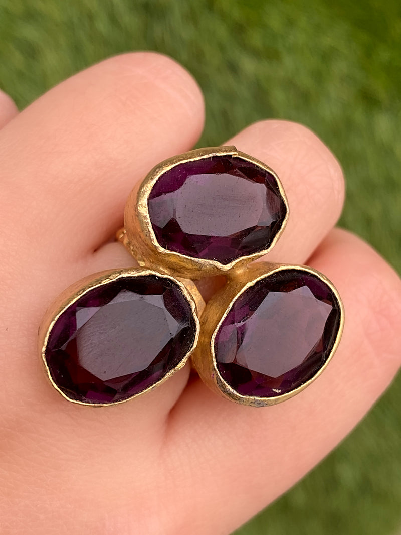 Anillo Triple Piedra