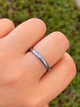 Anillo Plateado Liso 2 mm